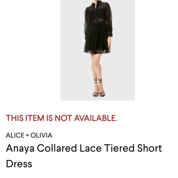 Alice + Olivia Black Lace Long Sleeve Dress. Brand new with tags. is  available for purchase on au PAY Market - Imported Goods Online Store  Co.Ltd. | au PAY Market - Online Shopping Site